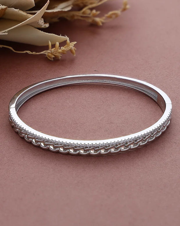 Rhodium Cuban Kada in 92.5 Silver