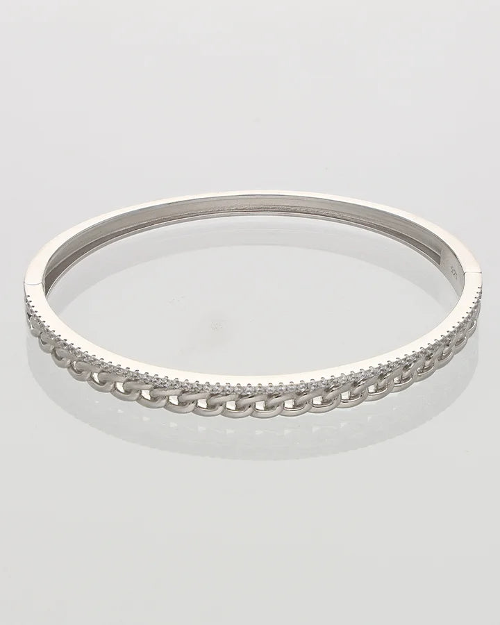 Rhodium Cuban Kada in 92.5 Silver