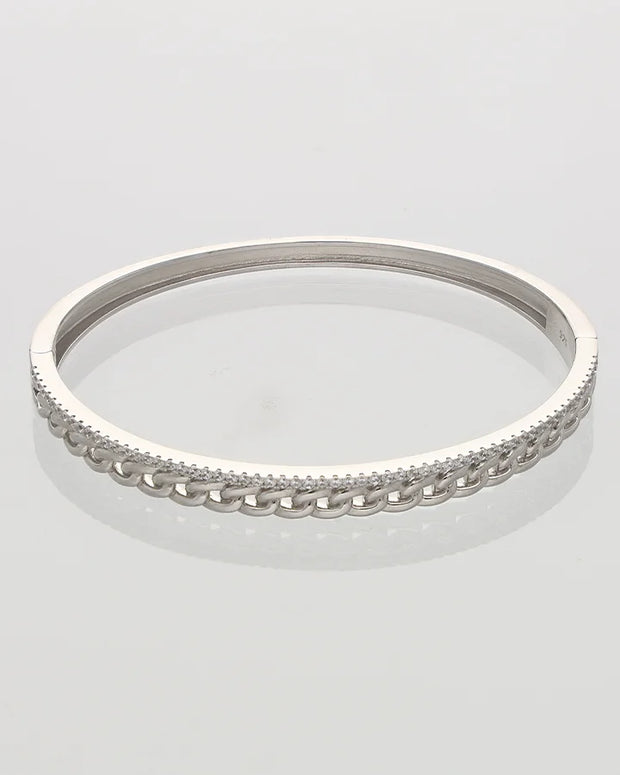 Rhodium Cuban Kada in 92.5 Silver