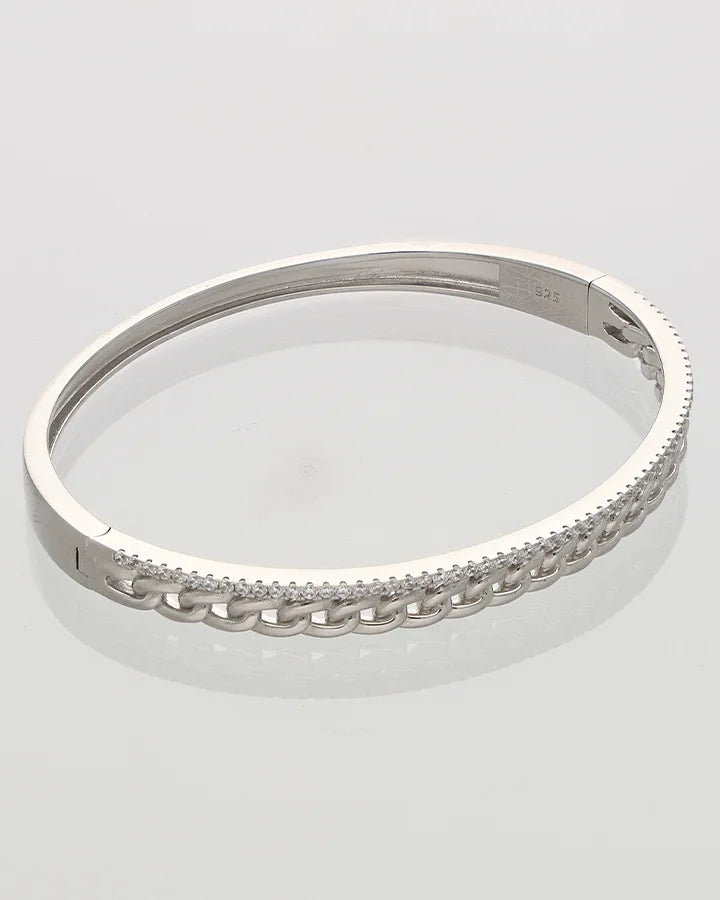 Rhodium Cuban Kada in 92.5 Silver