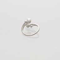 Lunara Double Pearl Ring in 92.5 Silver