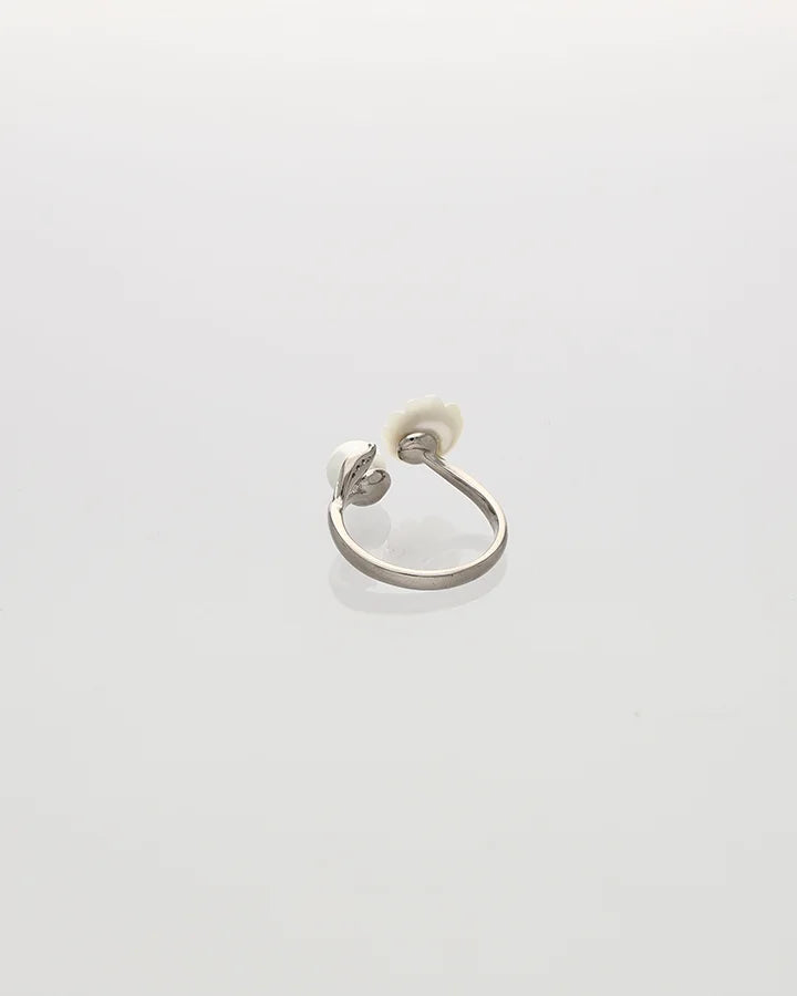 Florea Pearl Bloom Ring in 92.5 Silver