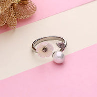 Florea Pearl Bloom Ring in 92.5 Silver