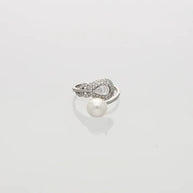 Aurelia Pearl & Pear Stone Ring in 92.5 Silver