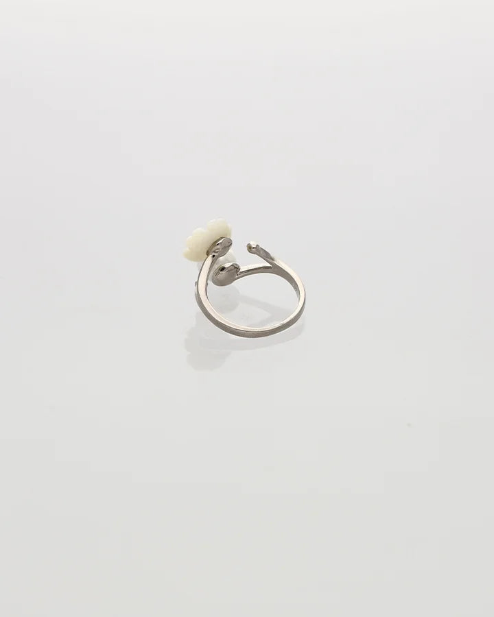 Blossia Pearl Floral Ring in 92.5 Silver