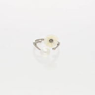 Blossia Pearl Floral Ring in 92.5 Silver