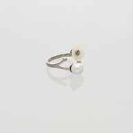 Blossia Pearl Floral Ring in 92.5 Silver