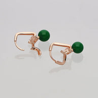 Auriel Mint Drop Loops in 92.5 silver