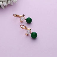 Auriel Mint Drop Loops in 92.5 silver