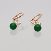 Auriel Mint Drop Loops in 92.5 silver