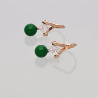 Auriel Mint Drop Loops in 92.5 silver