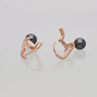 Grevia Smoke Drop Loops in 92.5 silver