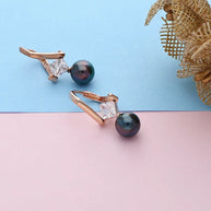 Grevia Smoke Drop Loops in 92.5 silver