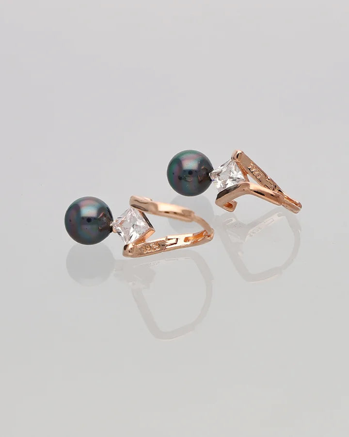 Grevia Smoke Drop Loops in 92.5 silver