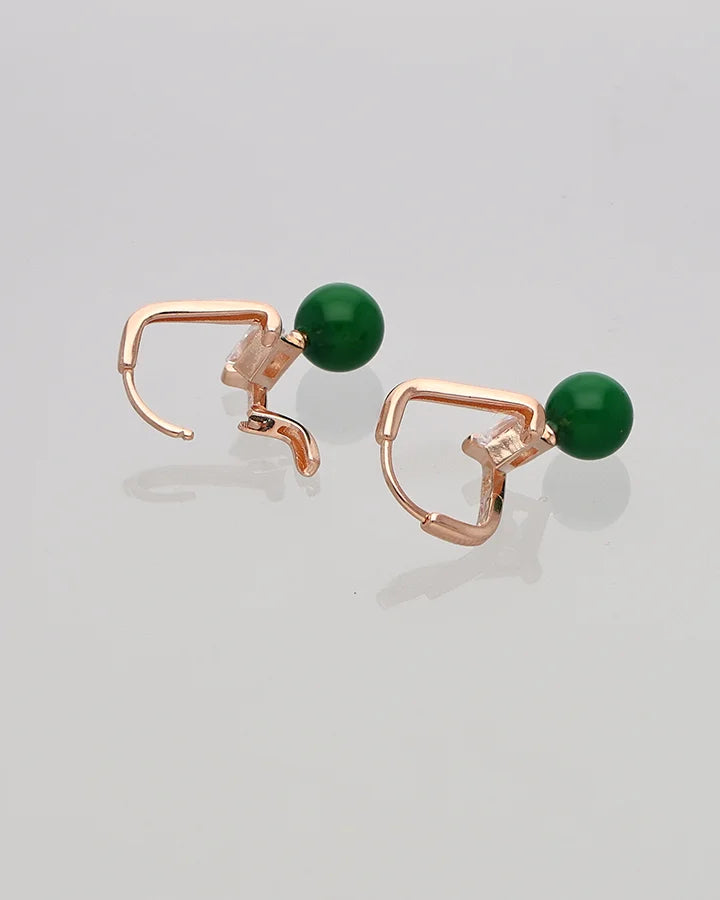 Verdan Deep Green Drops in 92.5 silver