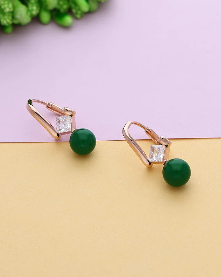 Verdan Deep Green Drops in 92.5 silver