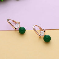 Verdan Deep Green Drops in 92.5 silver