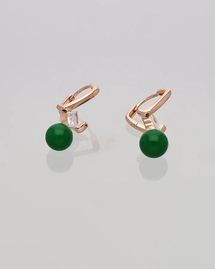 Verdan Deep Green Drops in 92.5 silver