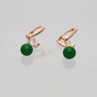 Verdan Deep Green Drops in 92.5 silver