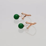 Verdan Deep Green Drops in 92.5 silver