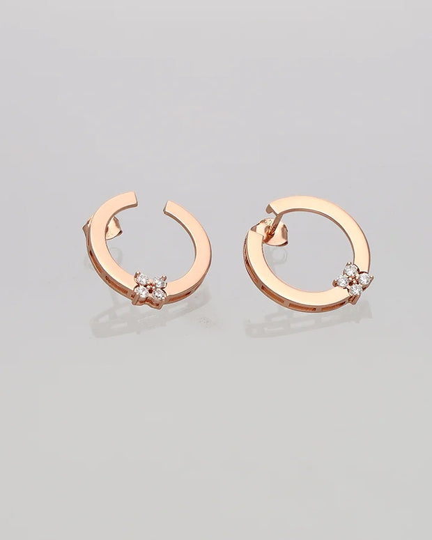 Floria Semi Bloom Studs in 92.5 silver