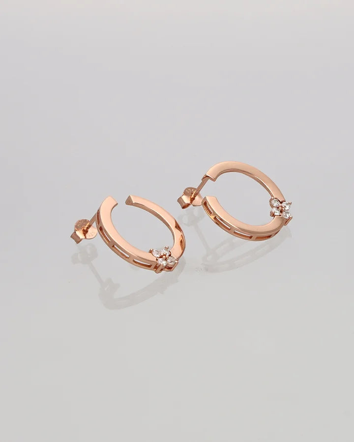 Floria Semi Bloom Studs in 92.5 silver