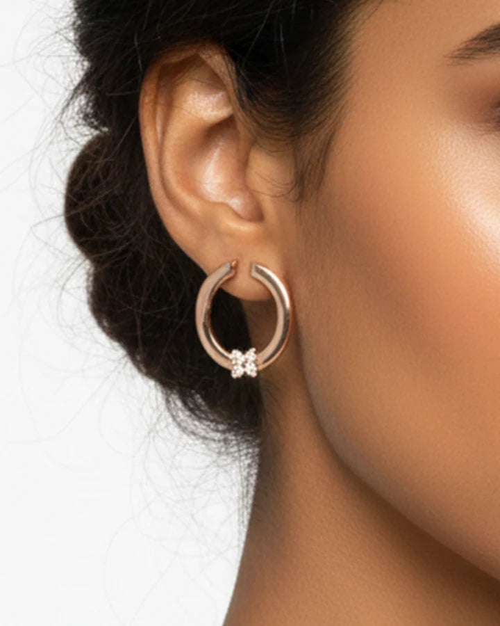 Semi Bloom Studs in 92.5 Silver