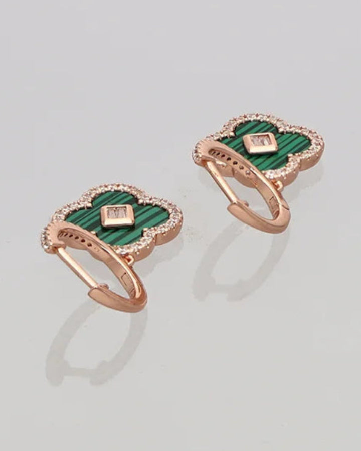 Leaf Drift Hoops in 92.5 Silver