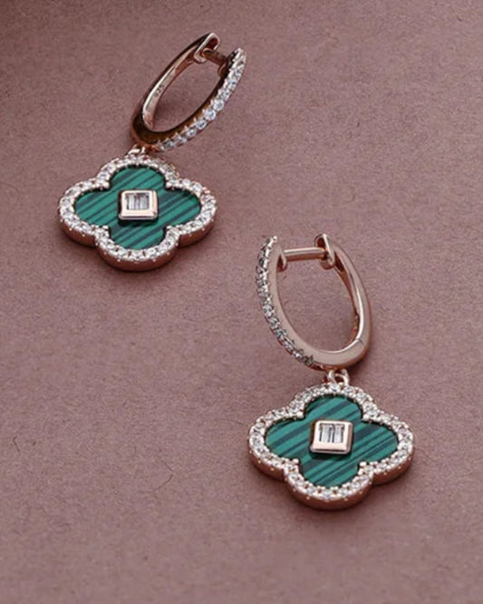 Leaf Drift Hoops in 92.5 Silver