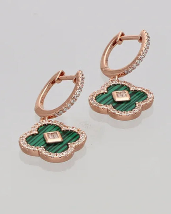 Leaf Drift Hoops in 92.5 Silver