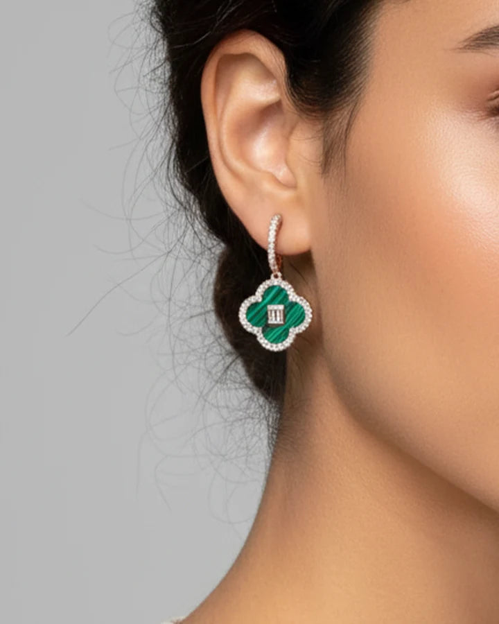 Leaf Drift Hoops in 92.5 Silver