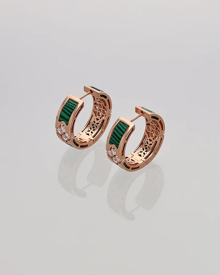 Woodra Bali Ember Hoops in 92.5 silver