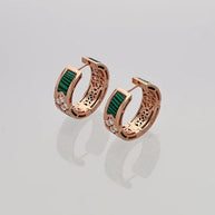 Woodra Bali Ember Hoops in 92.5 silver