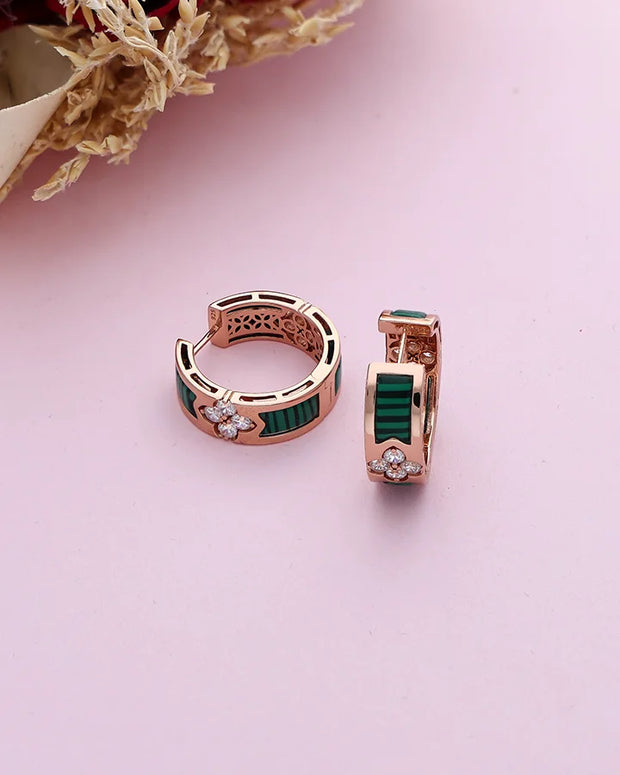 Woodra Bali Ember Hoops in 92.5 silver