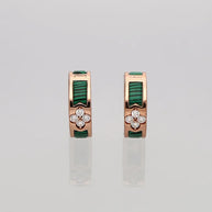 Woodra Bali Ember Hoops in 92.5 silver