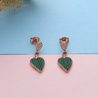 Verdel Short Heart Drops in 92.5 silver