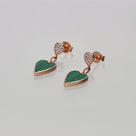 Verdel Short Heart Drops in 92.5 silver