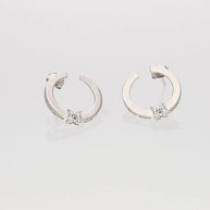 Florin Semi Bloom Hoops in 92.5 silver