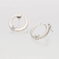 Florin Semi Bloom Hoops in 92.5 silver
