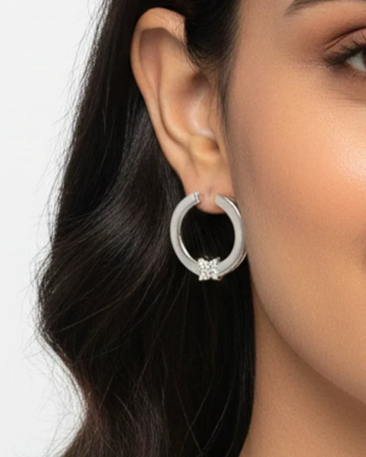 Florin Hoops in 92.5 Silver