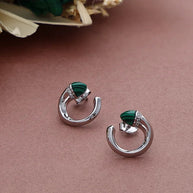 Cresel Moon Edge Studs in 92.5 silver