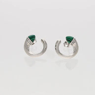 Cresel Moon Edge Studs in 92.5 silver