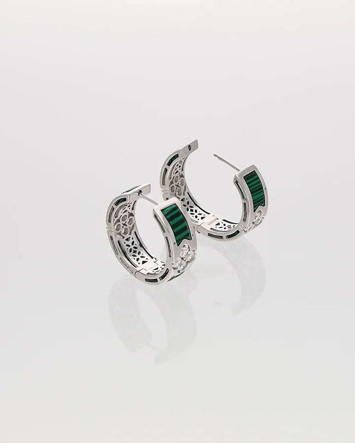 Baliere Forest Spark Hoops in 92.5 silver