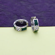 Baliere Forest Spark Hoops in 92.5 silver