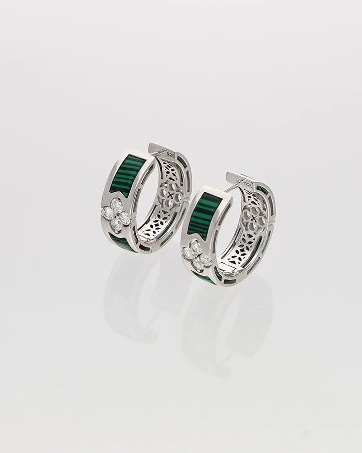 Baliere Forest Spark Hoops in 92.5 silver