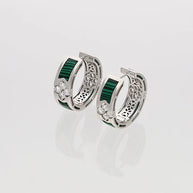 Baliere Forest Spark Hoops in 92.5 silver