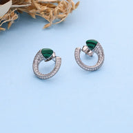 Lunara Moon Spark Studs in 92.5 silver