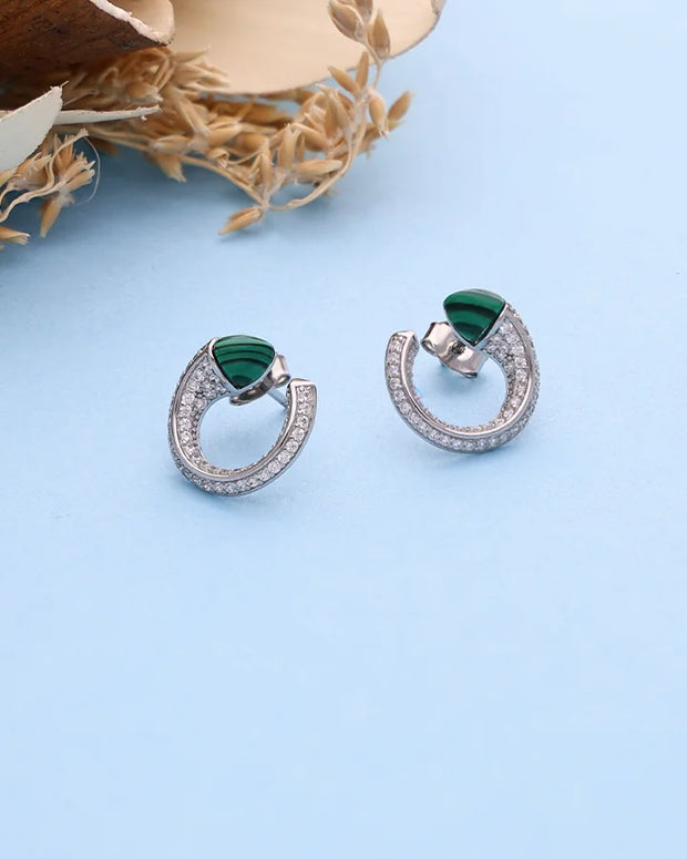 Lunara Moon Spark Studs in 92.5 silver