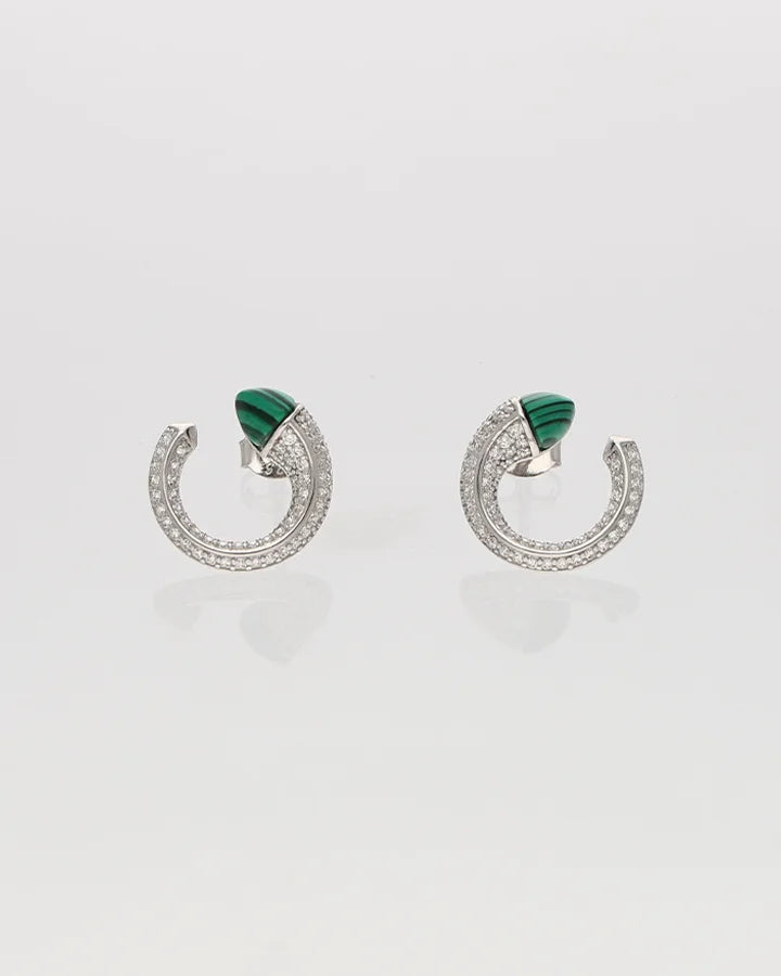 Lunara Moon Spark Studs in 92.5 silver