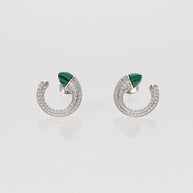 Lunara Moon Spark Studs in 92.5 silver